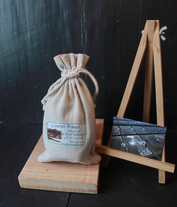 Fleur de sel GARLIC AND PARSLEY linen bag